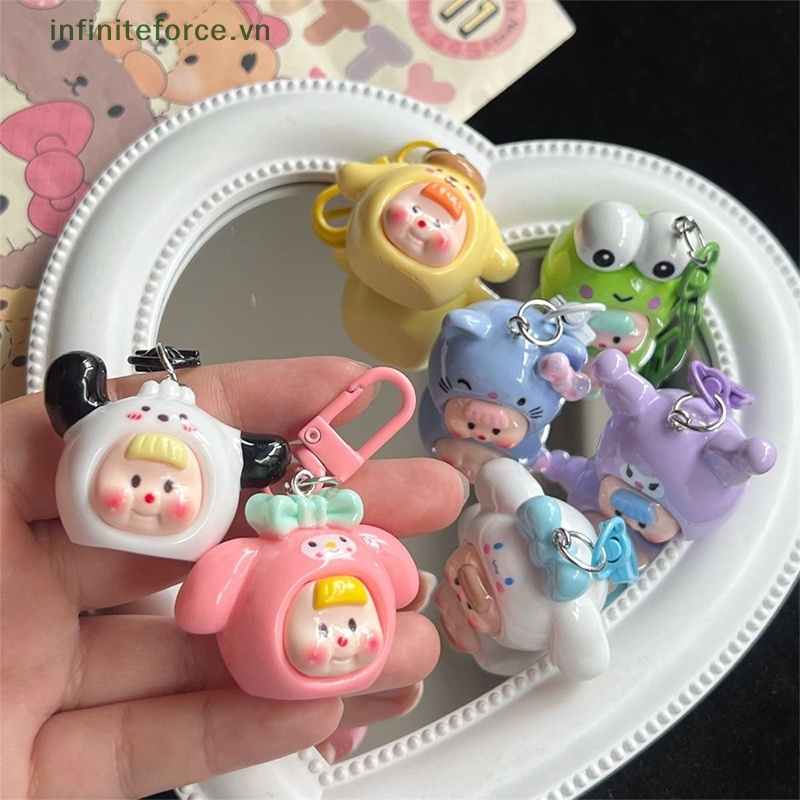 Sanrio anime hello kitty Mặc Đầm / Móc Khóa / Chìa Khóa Trang Trí Xe Hơi / Balo Đi Học / Quà Tặng Lễ Kỳ Nghỉ