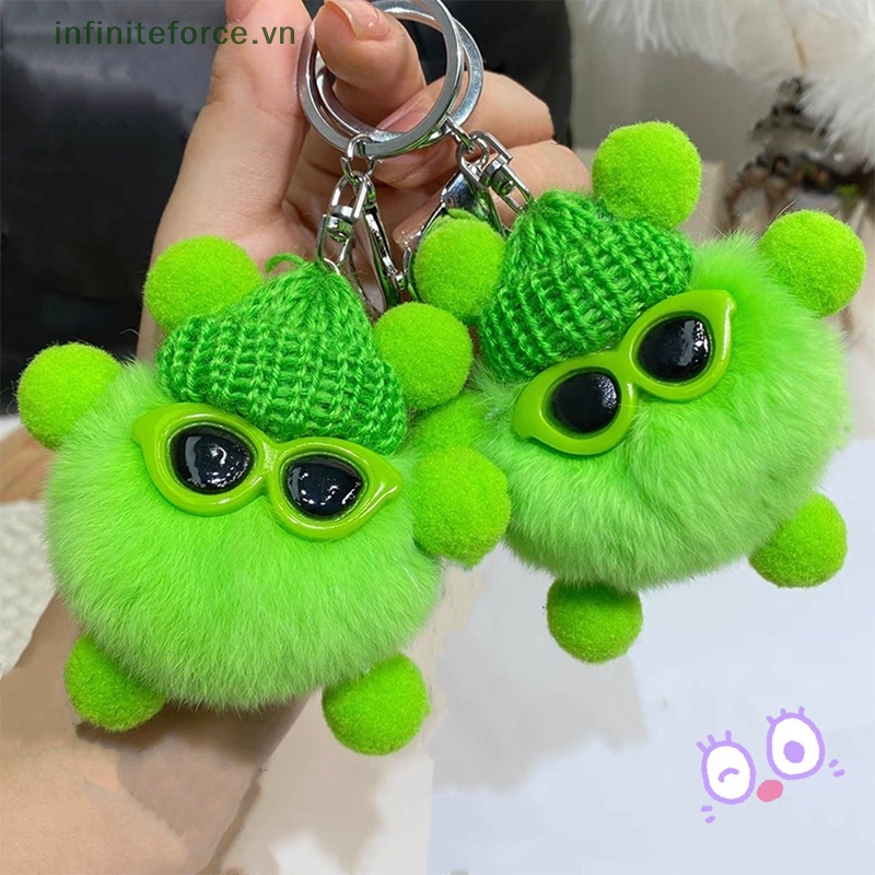 Móc Chìa Khóa Lông Thỏ mini Dễ Thương Sáng Tạo
