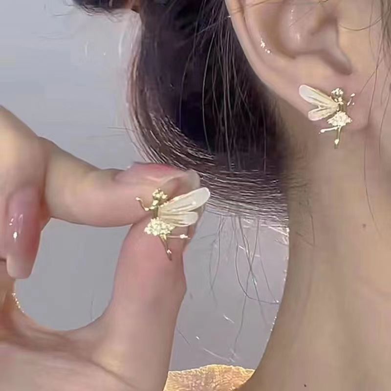 Bông Tai Đính Đá Thông Minh Phong Cách Nhật Hàn Dành Cho Nữ