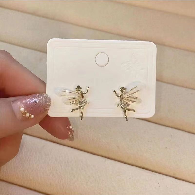 Bông Tai Đính Đá Thông Minh Phong Cách Nhật Hàn Dành Cho Nữ