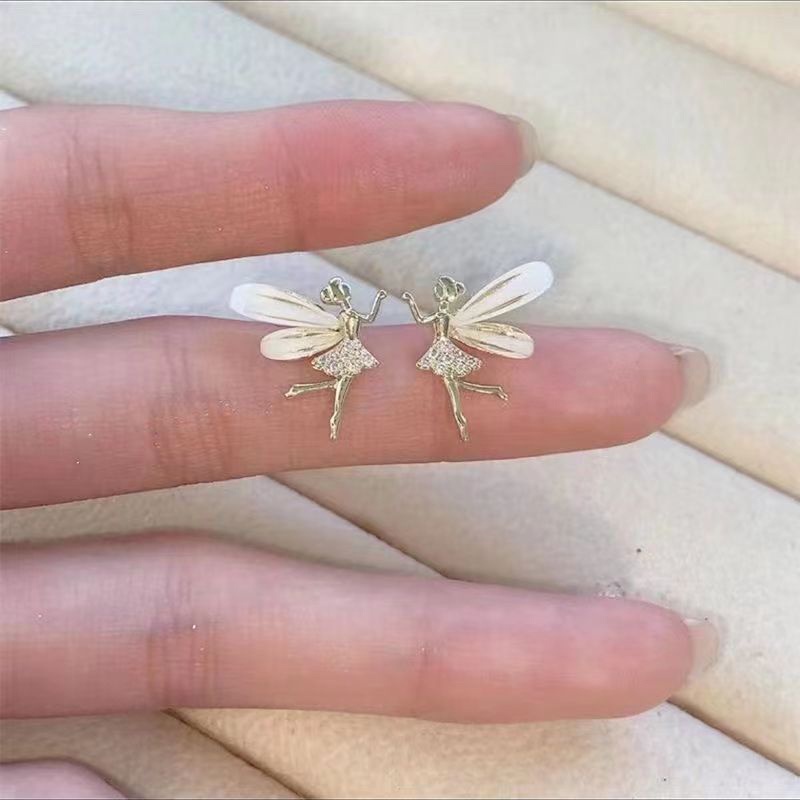 Bông Tai Đính Đá Thông Minh Phong Cách Nhật Hàn Dành Cho Nữ