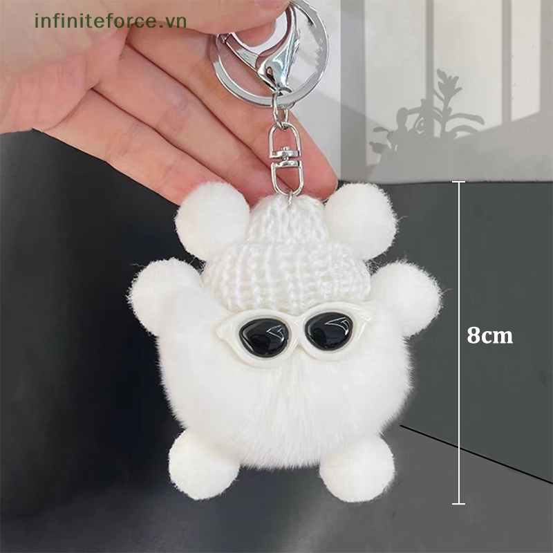 Móc Chìa Khóa Lông Thỏ mini Dễ Thương Sáng Tạo