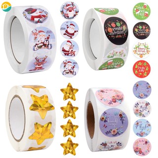Bộ 500 miếng dán hoạt hình trang trí giáng sinh