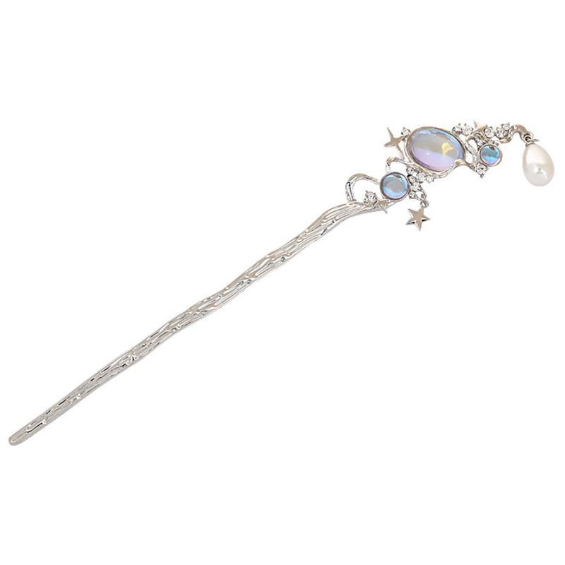 Kẹp Tóc Tua Rua Mẫu Mới Năm 2023 Bằng Kim Loại Đá Mặt Trăng Bầu Trời Đầy Sao