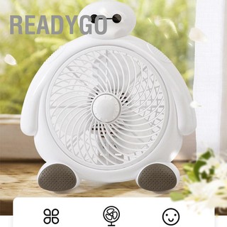 Readygo hoạt hình quạt điện mini nhỏ cho ký túc xá sinh viên giường bàn phòng ngủ đầu văn máy tính để