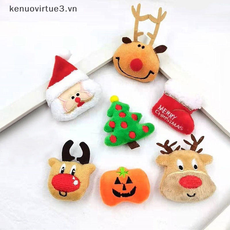 Thú Nhồi Bông Hoạt Hình Giáng Sinh Tuần Lộc Ông Già Noel mini Làm Quà Tặng