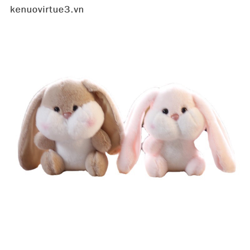 1 Móc Khóa Thỏ Nhồi Bông Tai Dài 12cm Dễ Thương