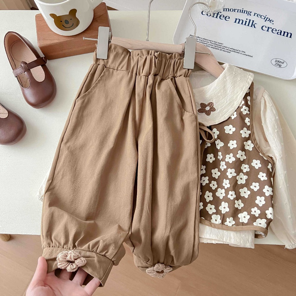 Set Đồ Thời Trang Ba Món Bằng Vải cotton Dành Cho Bé Gái