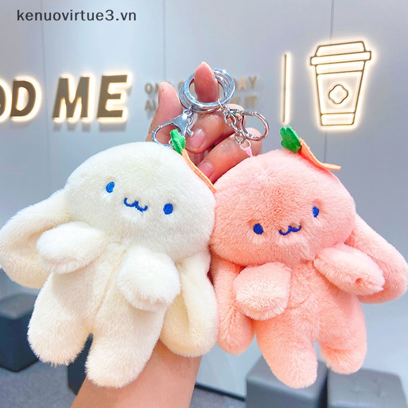 1 Móc Khóa Thỏ Nhồi Bông Hoạt Hình Đáng Yêu 14cm