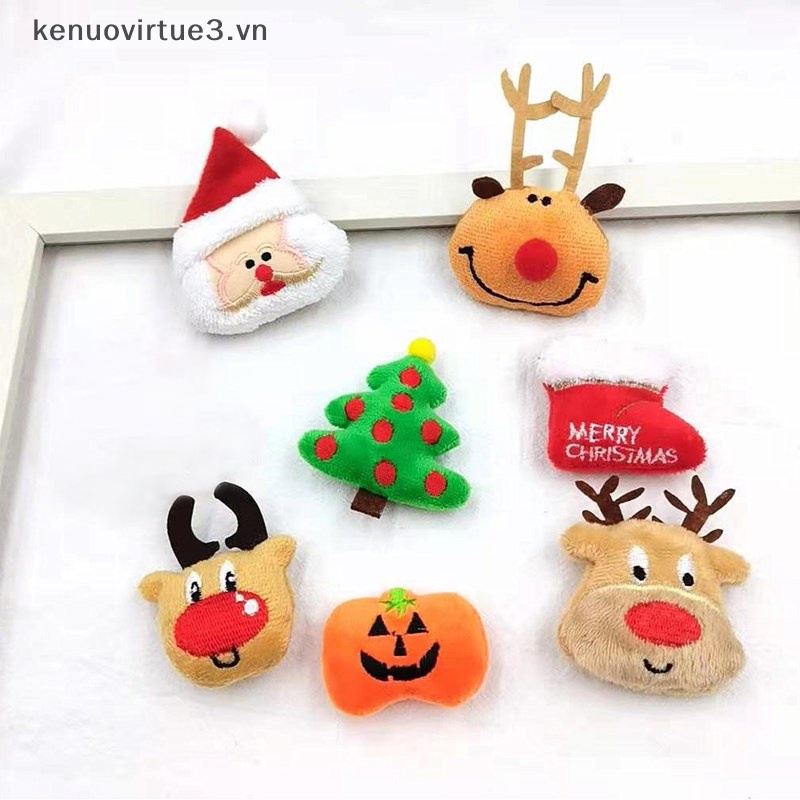 Thú Nhồi Bông Hoạt Hình Giáng Sinh Tuần Lộc Ông Già Noel mini Làm Quà Tặng