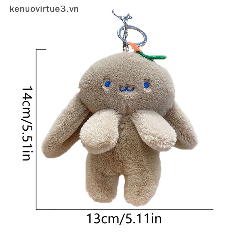 1 Móc Khóa Thỏ Nhồi Bông Hoạt Hình Đáng Yêu 14cm