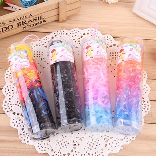 Set 220 dây thun buộc tóc nhiều màu cho bé gái giá đỡ