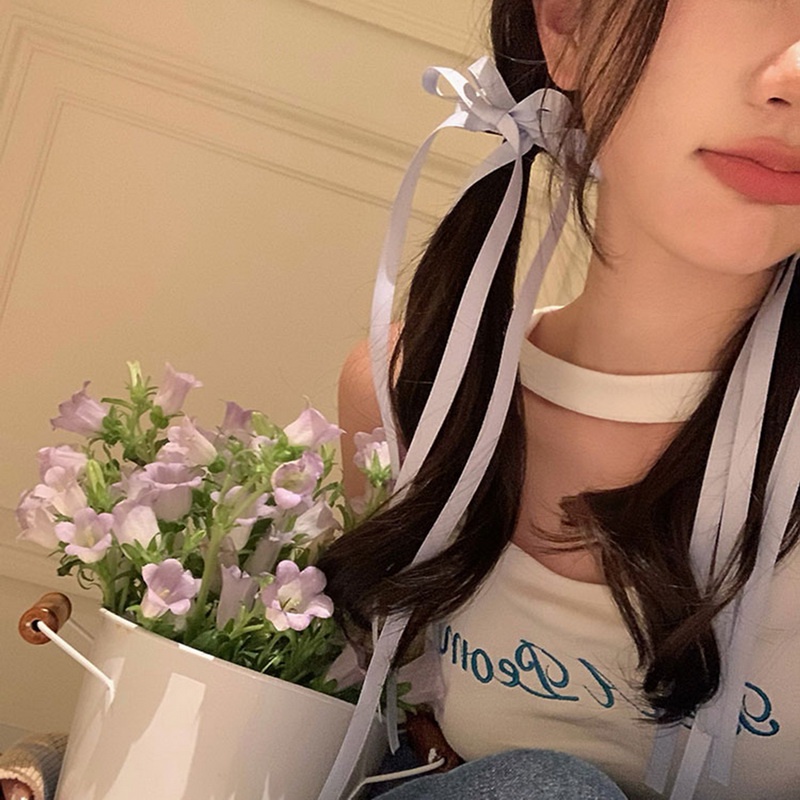 Kẹp Tóc Ruy Băng Thắt Nơ Ruy Băng Hàn Quốc Y2K Phù Hợp Cho Học Sinh Nữ