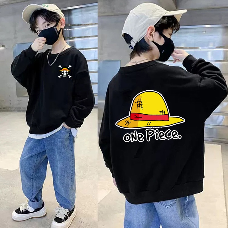 One Áo Khoác cotton In Hình luffy Cho Bé Trai Từ 6-15 Tuổi