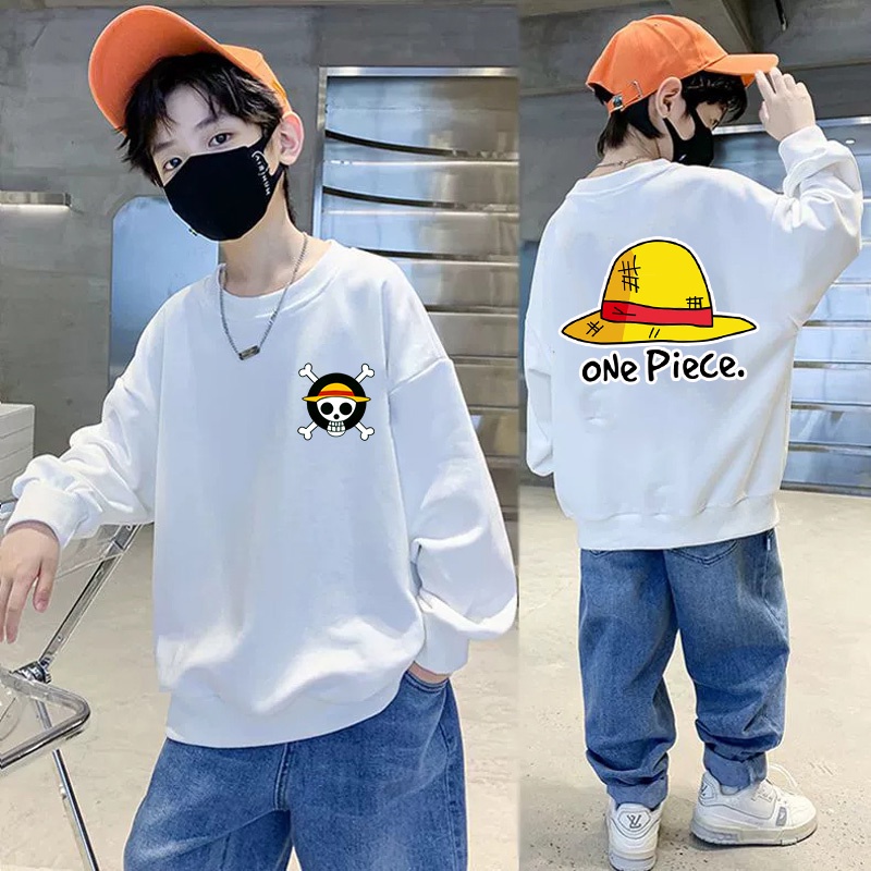 One Áo Khoác cotton In Hình luffy Cho Bé Trai Từ 6-15 Tuổi