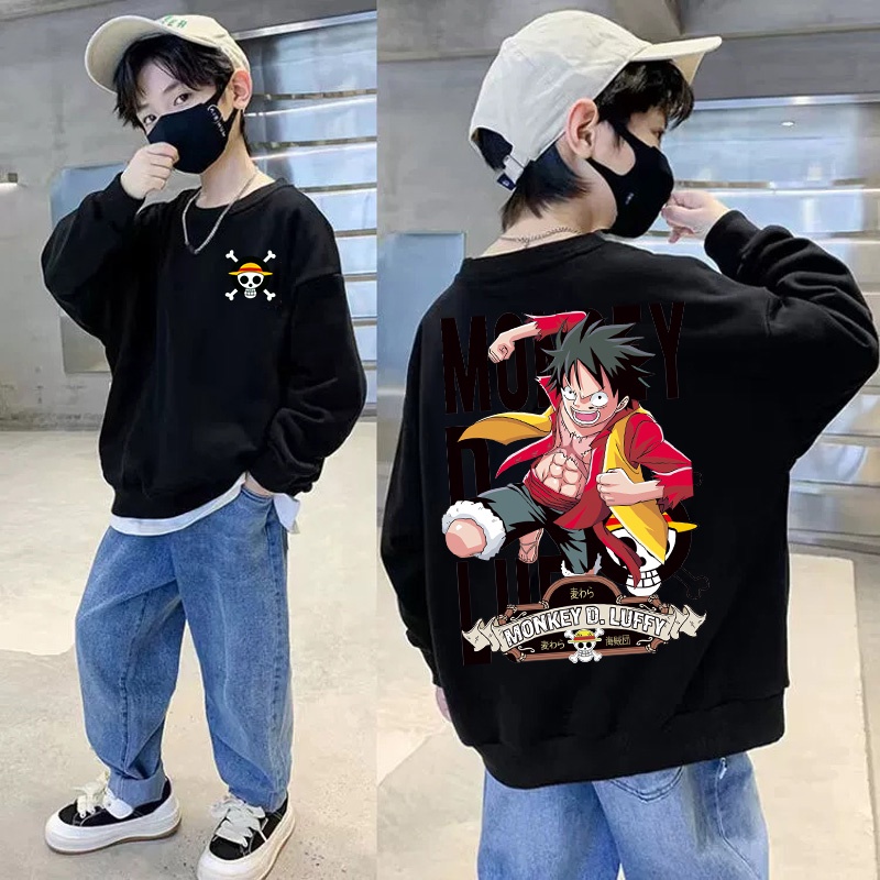 One Áo Khoác cotton In Hình luffy Cho Bé Trai Từ 6-15 Tuổi