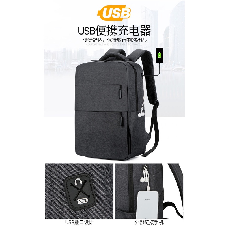 SJB - Túi máy tính xách tay hai vai, Túi máy tính 15.6 inch, Ba lô cho nam và nữ, Ba lô cho học sinh trung học, Ba lô du lịch giải trí kinh doanh