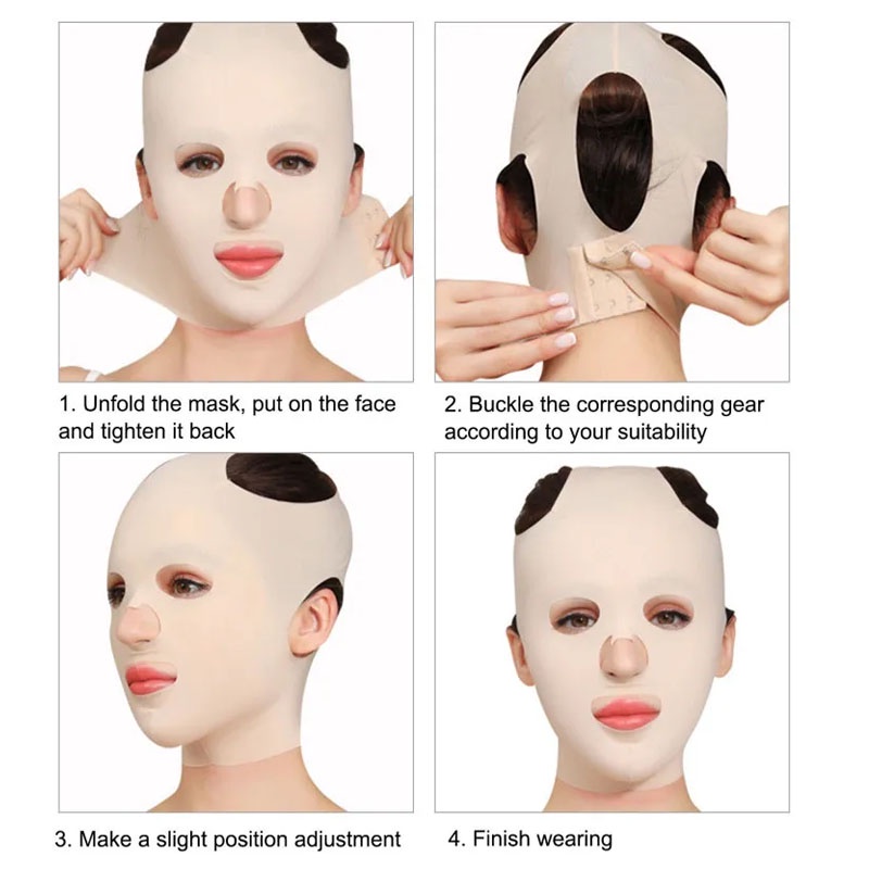 Mặt Nạ Nâng Cơ Mặt / Tạo Cằm Chữ v / Làm Thon Gọn Toàn Diện Thoáng Khí