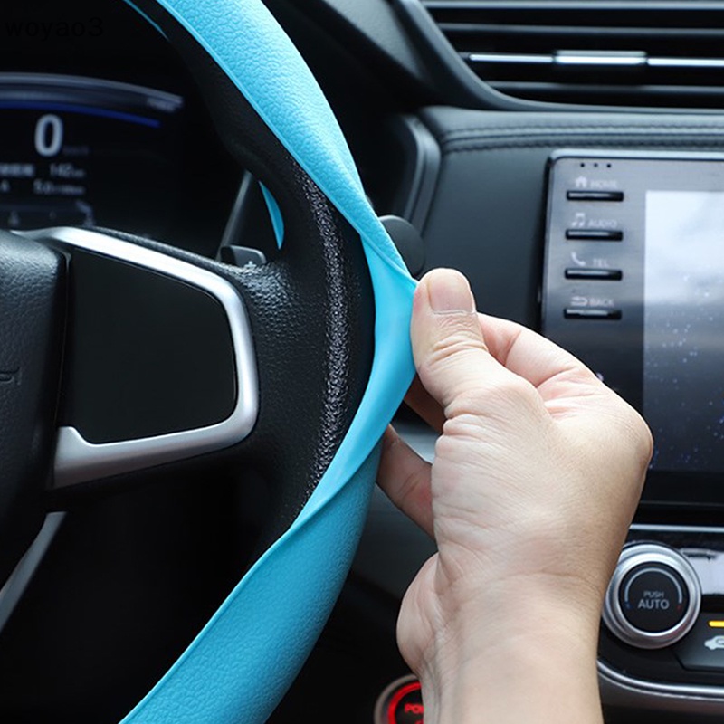 Vỏ Bọc Vô Lăng Xe Hơi Bằng Silicon Mềm Co Giãn Thông Dụng Nhiều Màu Sắc Trang Trí diy