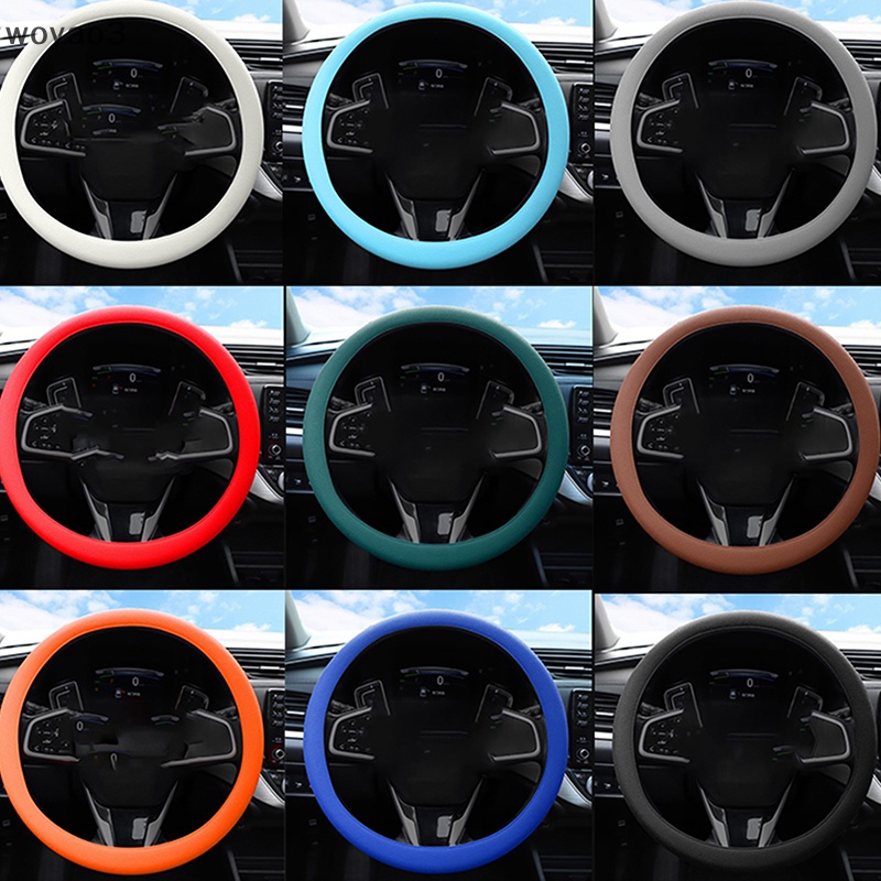 Vỏ Bọc Vô Lăng Xe Hơi Bằng Silicon Mềm Co Giãn Thông Dụng Nhiều Màu Sắc Trang Trí diy