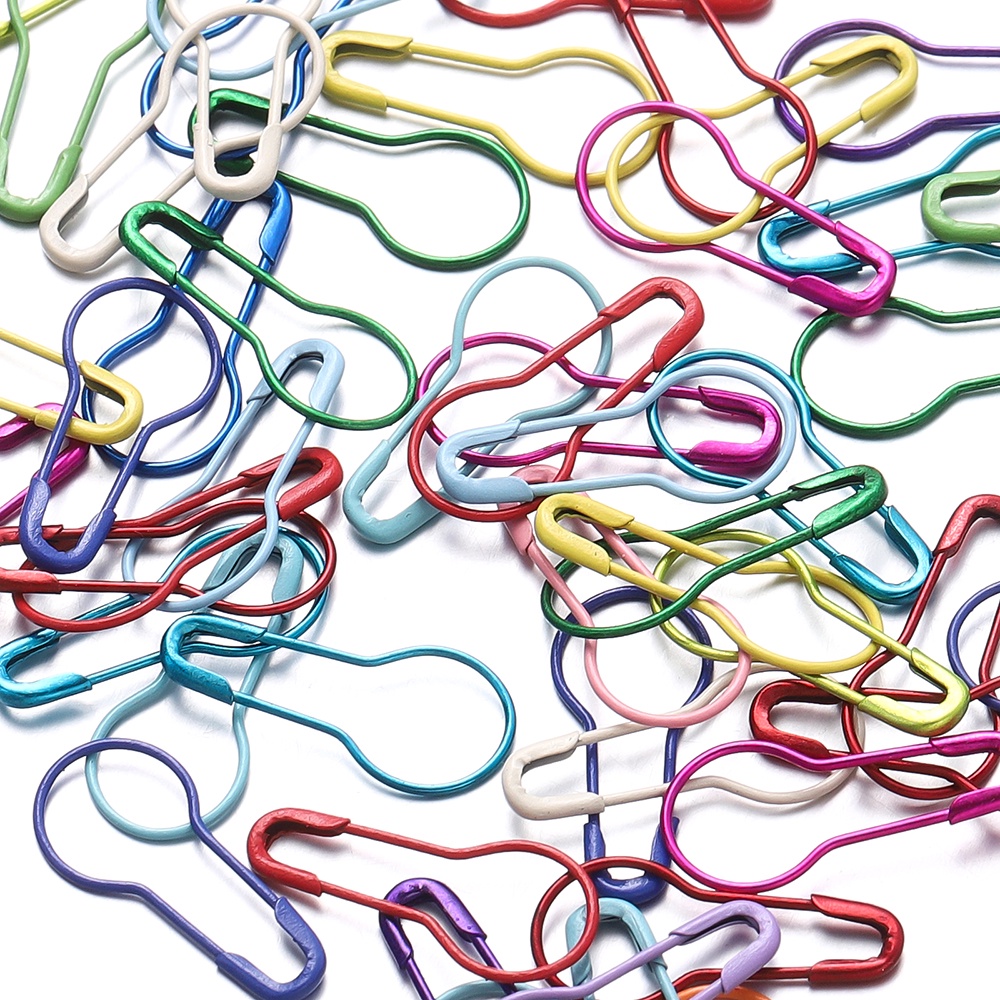 St.kunkka 50-100 Chiếc 21.5mm Màu Kẹo Xịt Sơn Kim Loại Bầu Hình An Toàn Móc An Toàn Chân DIY Dụng Cụ