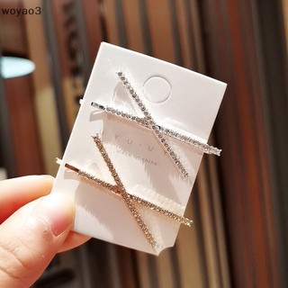 Set 2 Kẹp Tóc Đính Đá Pha Lê Đơn Giản Cho Cô Dâu
