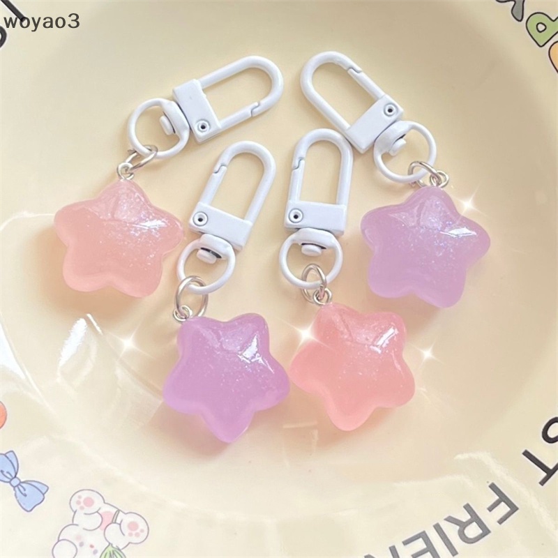 Móc Khóa resin Mặt Ngôi Sao Năm Cánh Sáng Tạo Quyến Rũ Cho Cặp Đôi