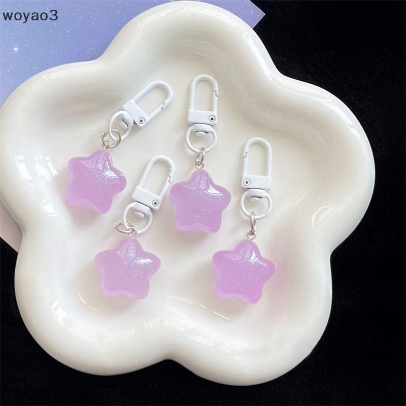 Móc Khóa resin Mặt Ngôi Sao Năm Cánh Sáng Tạo Quyến Rũ Cho Cặp Đôi