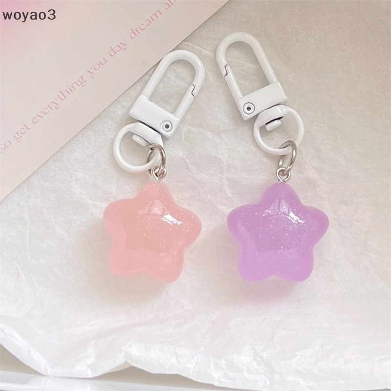 Móc Khóa resin Mặt Ngôi Sao Năm Cánh Sáng Tạo Quyến Rũ Cho Cặp Đôi