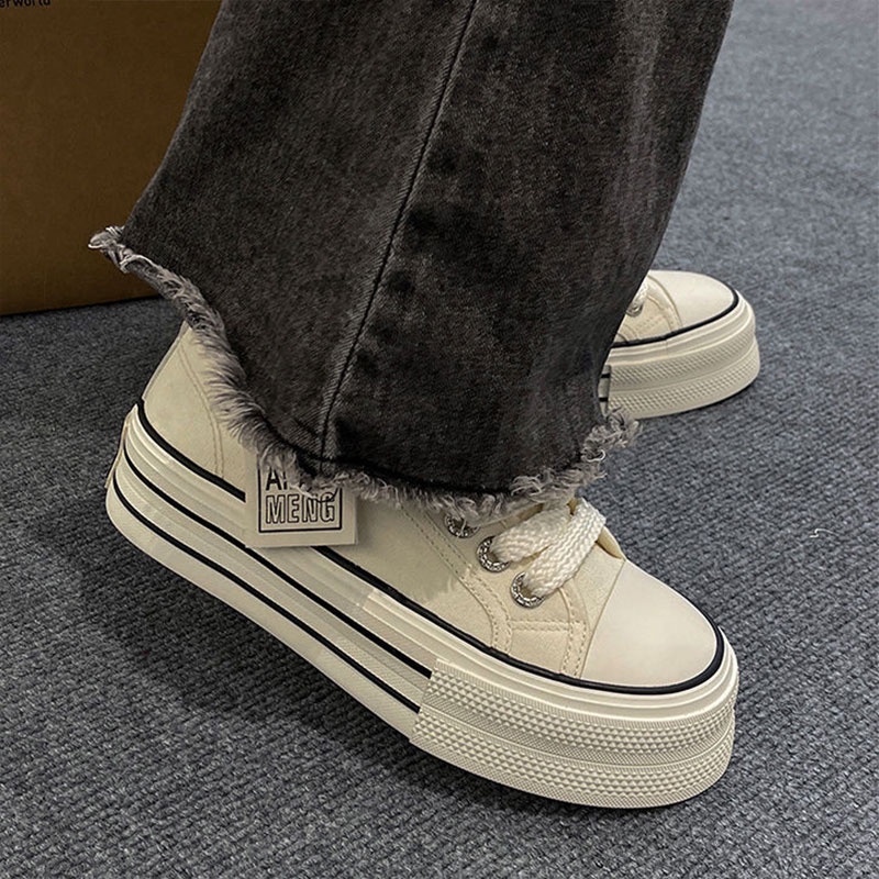 BẠCH LỘC ĐẠI NHÂN✨️Giày Mũi Tròn Tối Giản Nhẹ Nhàng Và Không Khí Và Không Khí Cho Nữ