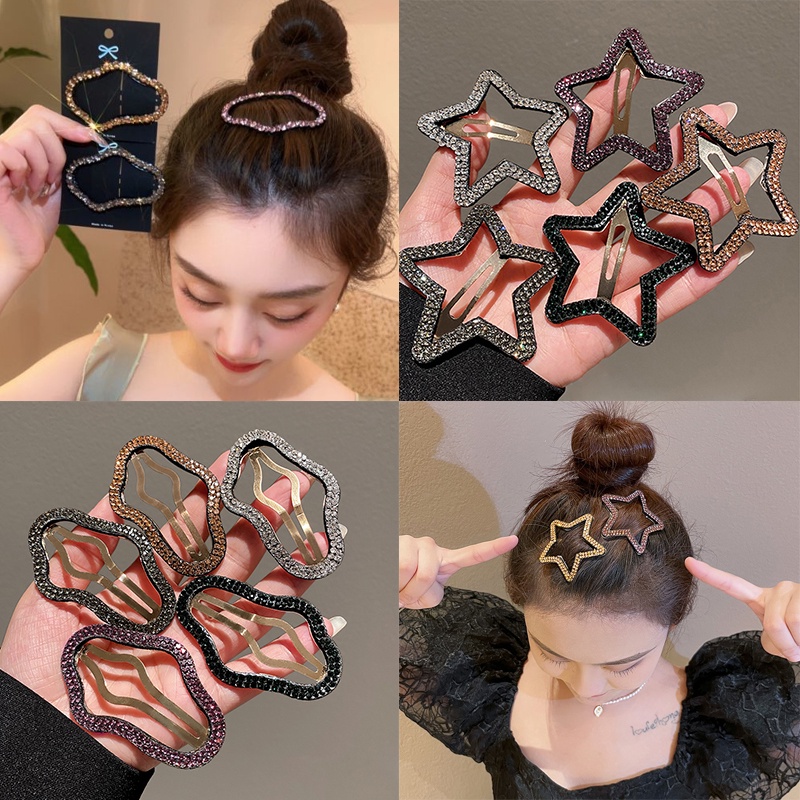 Haimeikang Mới Kẹp Tóc Hình Tê Giác / Đám Mây / Ngôi Sao / Đám Mây Rỗng Xinh Xắn