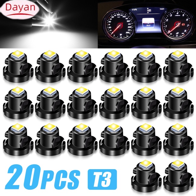 Set 20 Bóng Đèn led t3-8mm Cho Xe Ô Tô