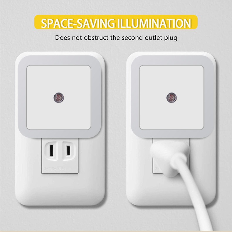 Đèn Cảm Biến Ánh Sáng Tự Động Đèn Ngủ Ban Đêm Đèn Led Ban Đêm Bật Tắt Tủ Thông Minh Cho Cầu Thang, Phòng Ngủ Màu