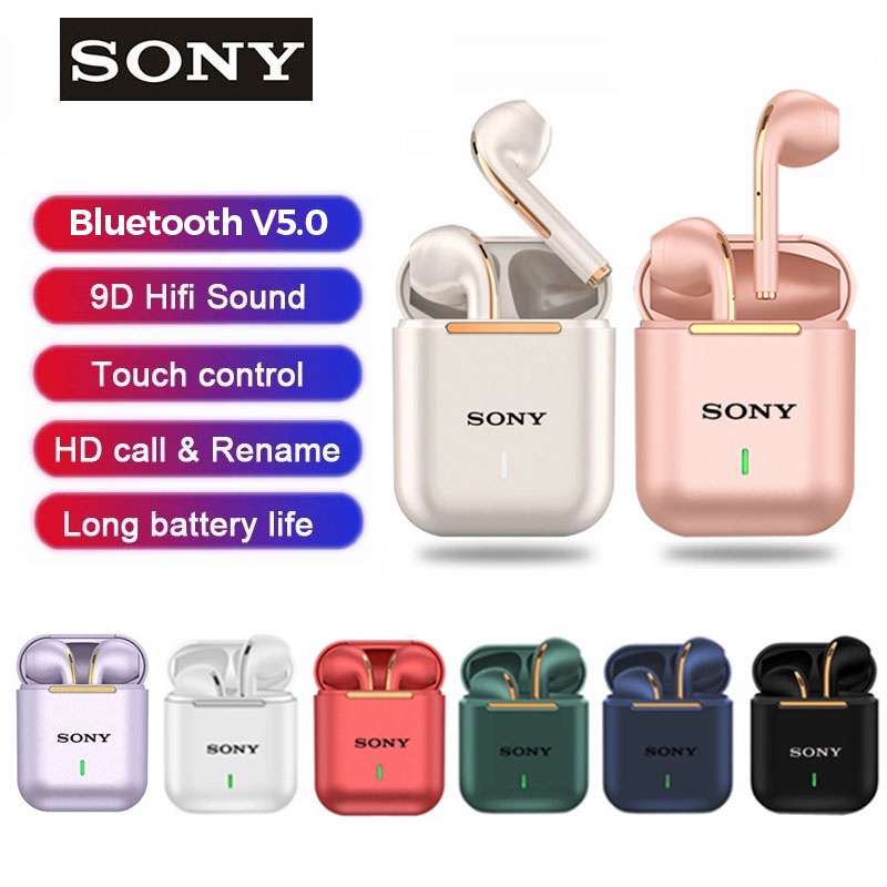 Tai Nghe bluetooth 5.0 Không Dây sony j18 tws Chống Nước Cảm Ứng Bật Lên