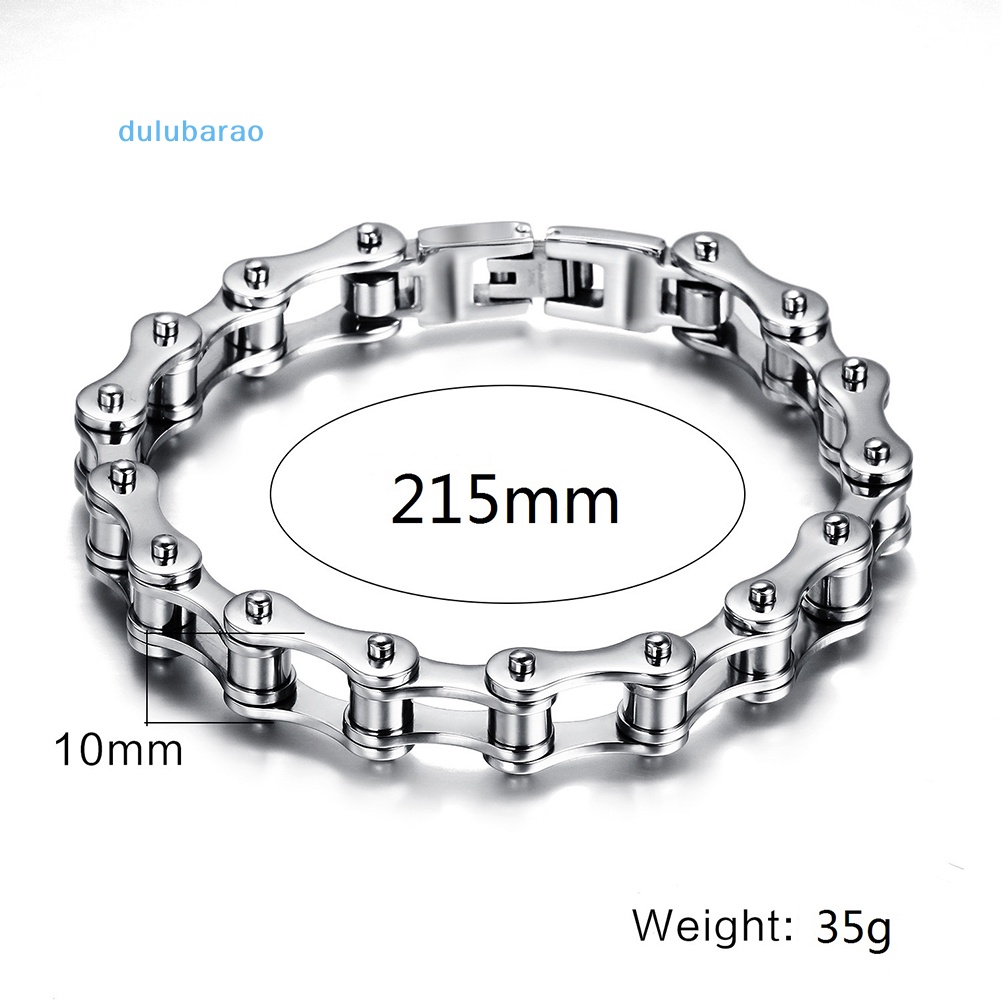 Ul Vòng Tay Xích Xe Đạp / Xe Máy Bằng Thép Không Gỉ 8.5 "Phong Cách punk Cho Nam