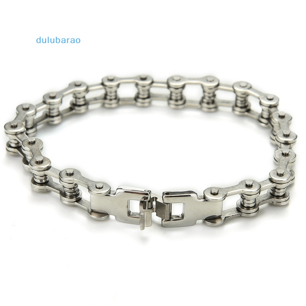 Ul Vòng Tay Xích Xe Đạp / Xe Máy Bằng Thép Không Gỉ 8.5 "Phong Cách punk Cho Nam