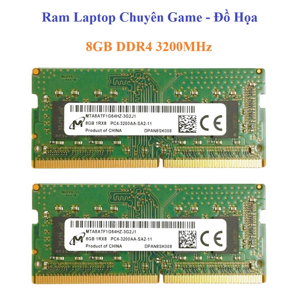 Chính Hãng Ram Laptop Micron 8GB DDR4 3200MHz - Bảo hành 36 tháng