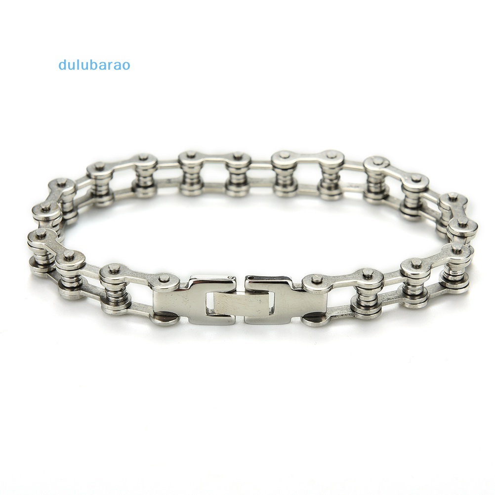 Ul Vòng Tay Xích Xe Đạp / Xe Máy Bằng Thép Không Gỉ 8.5 "Phong Cách punk Cho Nam