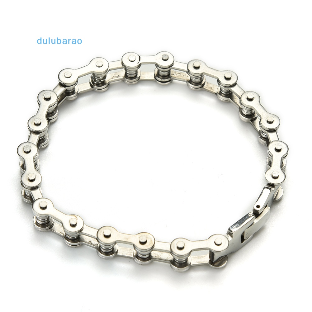Ul Vòng Tay Xích Xe Đạp / Xe Máy Bằng Thép Không Gỉ 8.5 "Phong Cách punk Cho Nam