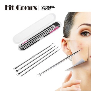 Bộ 4 nhíp gắp mụn đầu đen / mụn trứng cá