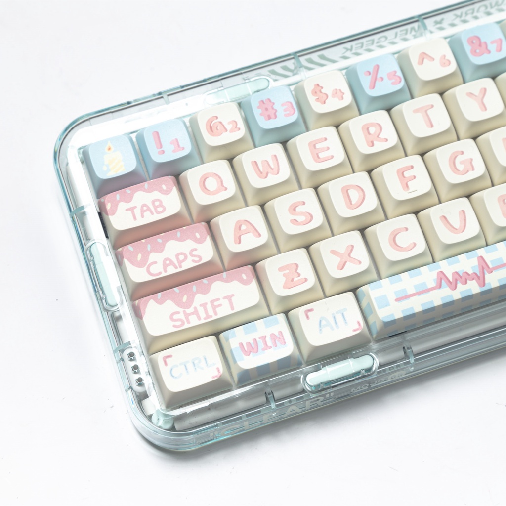 Cake Keycap Bộ 127 Nút Bàn Phím Cơ xda profile Nhuộm Màu