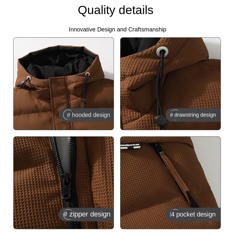 Áo Khoác Phao Không Tay Dáng Rộng Có Đệm cotton Dày Giữ Ấm Mùa Đông size s-4xl Cho Nam