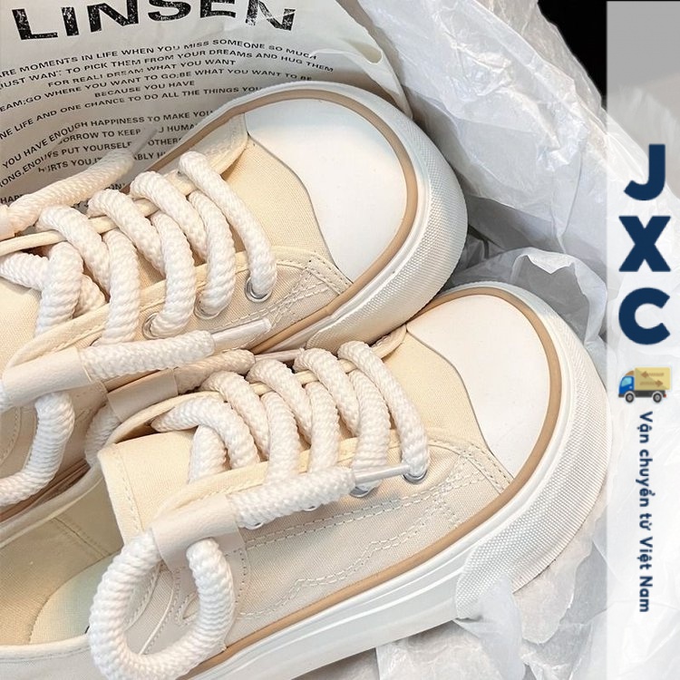 JINxCHOY SHOES Giày Bánh Mì Gót Nhỏ Dày Hai Cách Mang Thời Trang Mùa Hè Mới Dành Cho Học Sinh