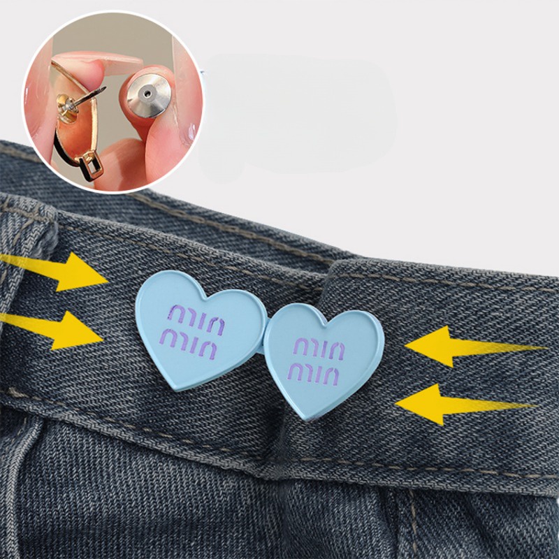 Thắt Lưng Khóa Hợp Kim Tình Yêu Với Nút Giảm Eo Và Quần Jean Liền Mạch