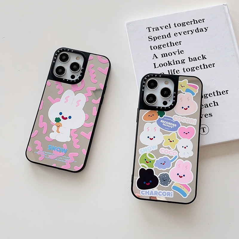 Dễ Thương Ốp Điện Thoại Mặt Gương Chống Sốc Hình Thỏ Cho iphone 15 15pro 15promax 14 13 12 11 pro max
