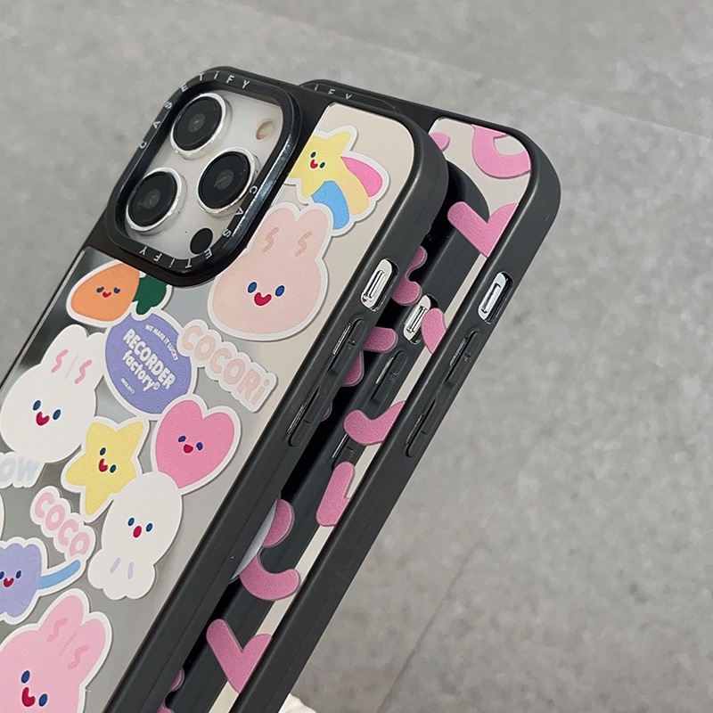 Dễ Thương Ốp Điện Thoại Mặt Gương Chống Sốc Hình Thỏ Cho iphone 15 15pro 15promax 14 13 12 11 pro max