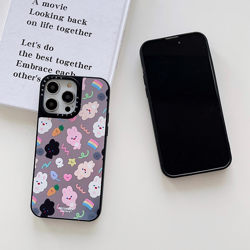 Dễ Thương Ốp Điện Thoại Mặt Gương Chống Sốc Hình Thỏ Cho iphone 15 15pro 15promax 14 13 12 11 pro max