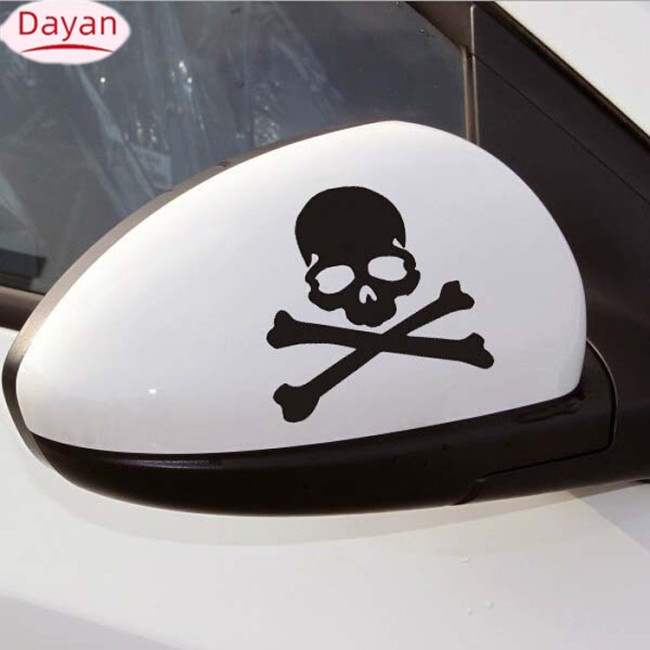 Miếng Dán Trang Trí Xe Hơi / Mô Tô Hình Đầu Lâu Phản Quang Vui Nhộn