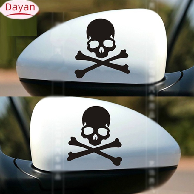 Miếng Dán Trang Trí Xe Hơi / Mô Tô Hình Đầu Lâu Phản Quang Vui Nhộn