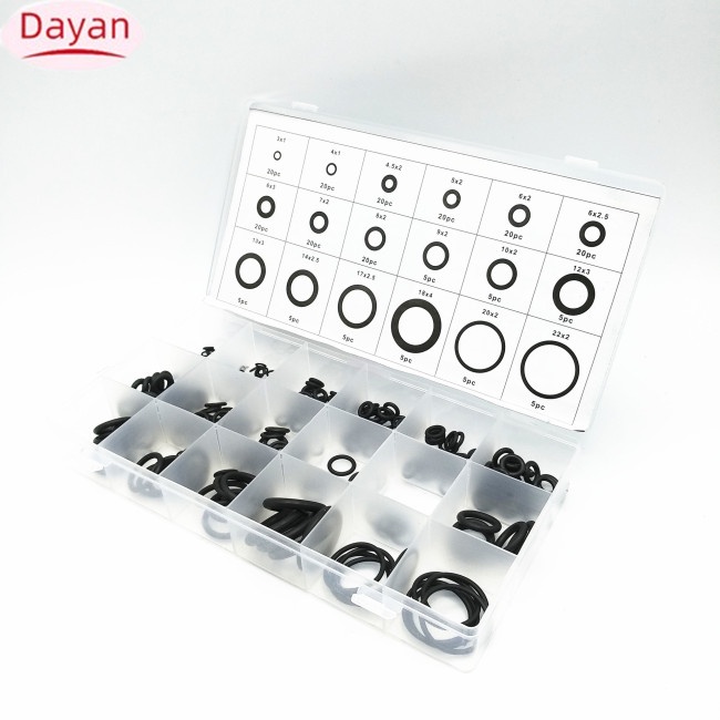 Hộp 225 Vòng Đệm Cao Su Hình Chữ o Sửa Chữa Máy Điều Hòa Xe Hơi